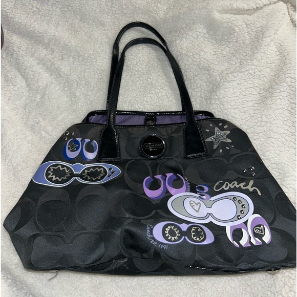 RARE Coach Optic C Appliqué Canvas Bag - Picture 2 of 3